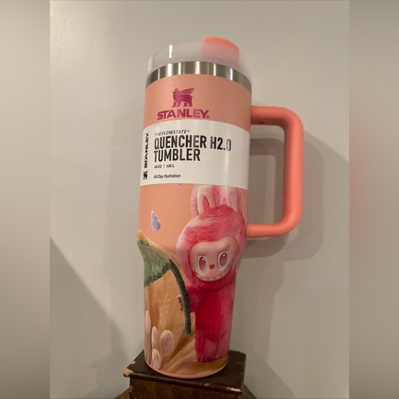 STANLEY custom Labubu Quencher H2.0 Tumbler 40 oz, Pink - Picture 2 of 7